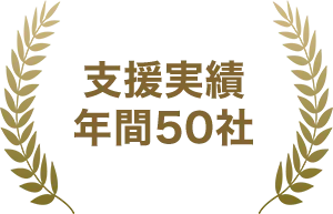 支援実績 年間50社