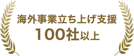 海外事業立ち上げ100社以上