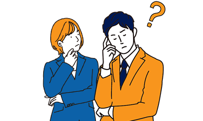 悩む社員のイラスト