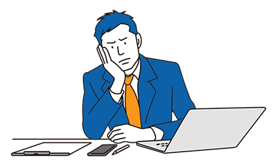 悩む社員のイラスト